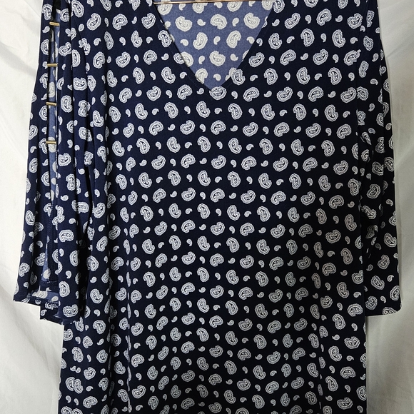 Michael Kors Tops - Michael Kors Navy Paisley Blouse